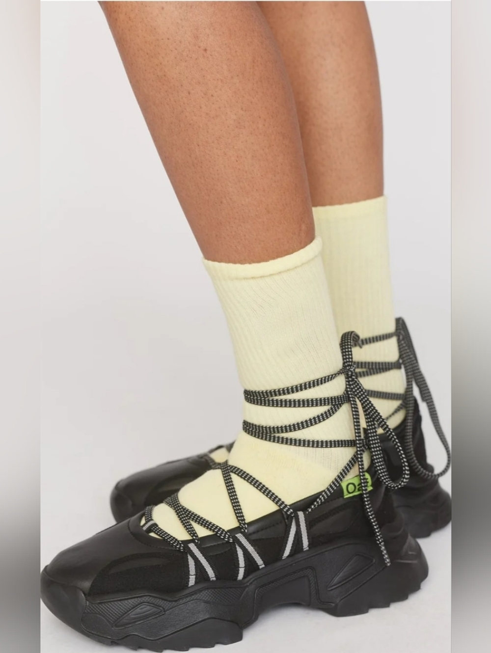 Lazy Oaf Happy Sad Lace Up Ballet Sneaker Size 11